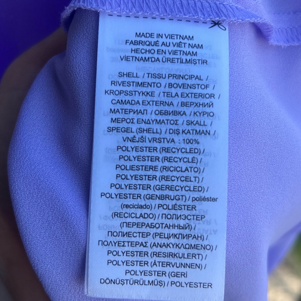 Lauren Ralph Lauren Lavender Tiered Sleeveless Mini Dress - Picture 9 of 10